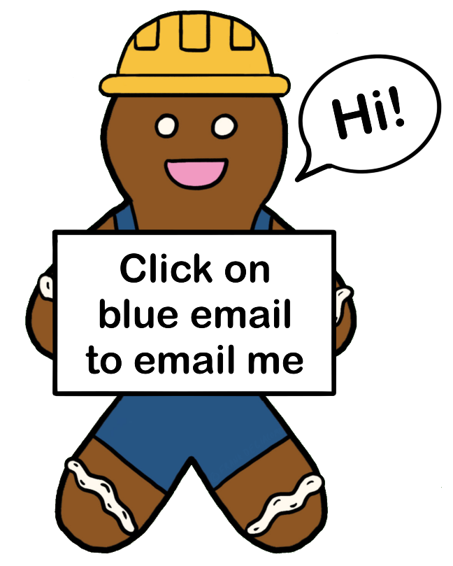 gingerbread architect saying hi